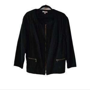 Roz & Ali Black blazer Cropped sz 3X